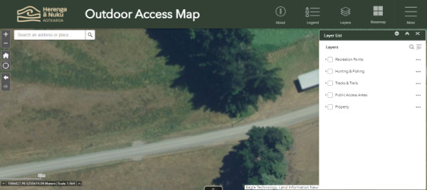 A close-up view suggests the access is unmarked