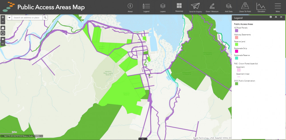 Public Access Areas map screenshot