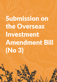 Submission on the Overseas Investment 100