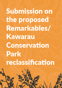 Submission on the proposed Remarkables Kawarau Conservation Park reclassification 100